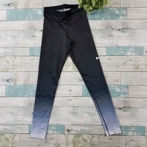 Nike Pro Hyperwarm Black White Ombre Tights Small